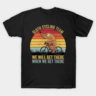 Sloth Cycling Team - We will get there when we get there Vintage T-Shirt